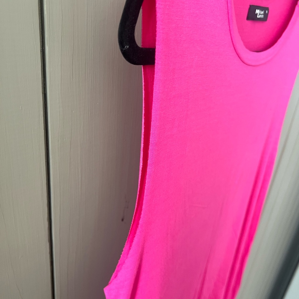Michael Lauren Gilly Core XL Women’s Sleeveless Pink Shirt Mini Dress - Picture 5 of 5